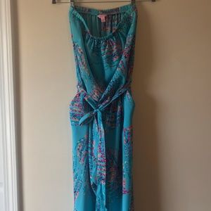 Lily Pulitzer Strapless Romper with tie